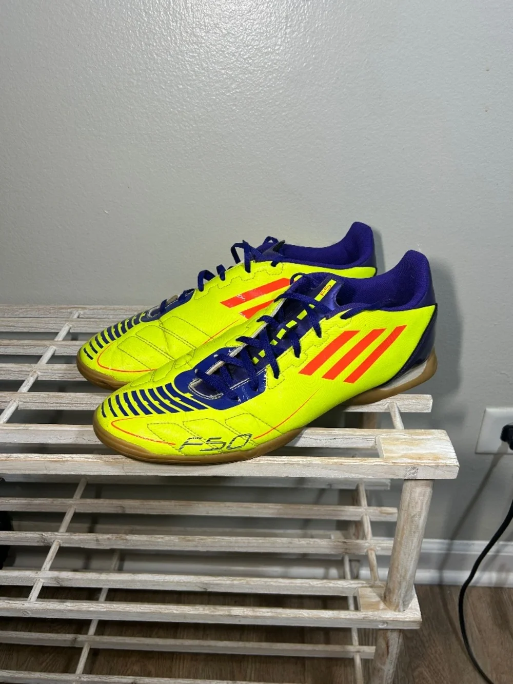 Adidas F50 F5 TRX Indoor Soccer Futbol Cleat Rare 2011 Messi Green Mens Sz 12